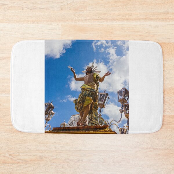 Item preview, Majestic Religious Statue of a Holy Figure Against a Clear Blue Sky designed and sold by Nmallia.