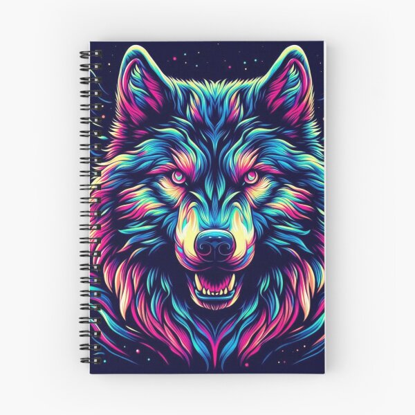 Item preview, Colorful neon wolf designed and sold by Dogandesighn.