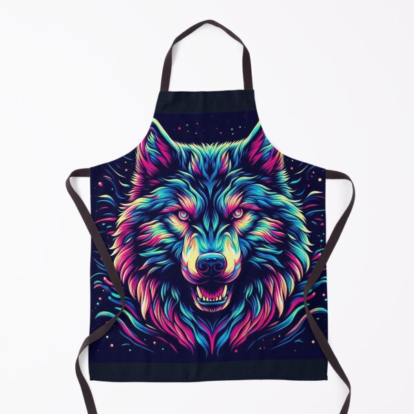 Item preview, Colorful neon wolf designed and sold by Dogandesighn.
