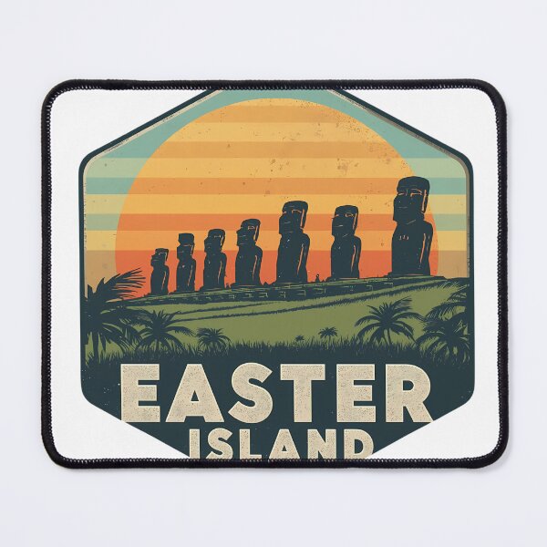 Item preview, Easter Island Moai Statues Retro Sunset | Rapa Nui Travel Gift designed and sold by LoliDesignShop.