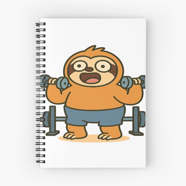 Item preview, Lazy Gains – Funny Cartoon Sloth Lifting Weights designed and sold by BrianThompsona.