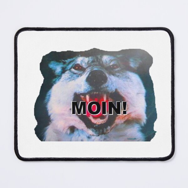 Item preview, Bad-tempered wolf says MOIN! designed and sold by ZoffArt-Shop.