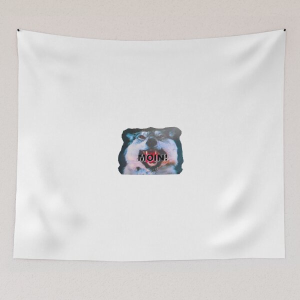 Item preview, Bad-tempered wolf says MOIN! designed and sold by ZoffArt-Shop.