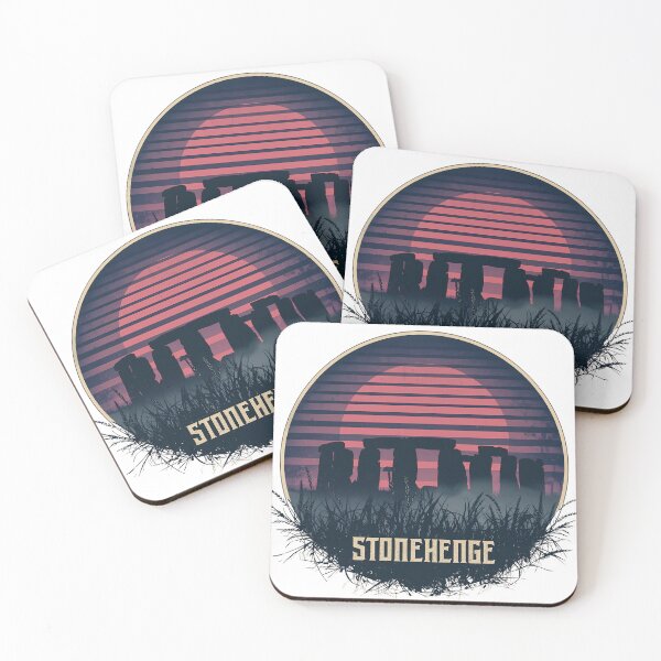 Item preview, Mystical Stonehenge Silhouette with Retro Sunset | Ancient England Gift designed and sold by LoliDesignShop.