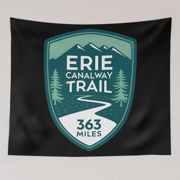 Item preview, Erie Canalway Trail Emblem Sticker – 363 Miles Vintage Hiking & Biking Badge designed and sold by VividOrganica.