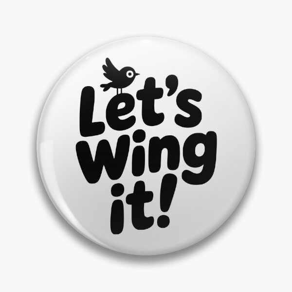 Item preview, Let's Wing It! Cute Bird Pun designed and sold by PMCreative.