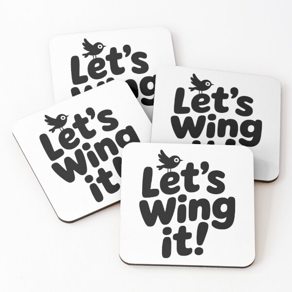 Item preview, Let's Wing It! Cute Bird Pun designed and sold by PMCreative.