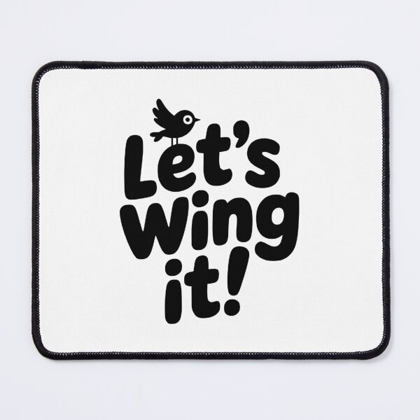Item preview, Let's Wing It! Cute Bird Pun designed and sold by PMCreative.