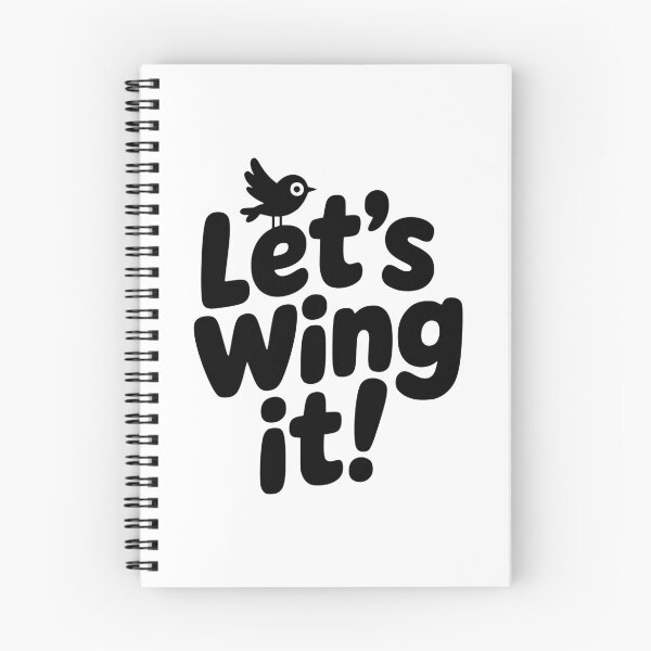Item preview, Let's Wing It! Cute Bird Pun designed and sold by PMCreative.