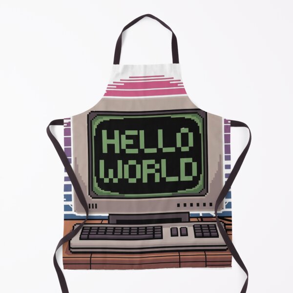 Item preview, Retro 'Hello World' Programmer Pixel Art designed and sold by Dewer Shop.