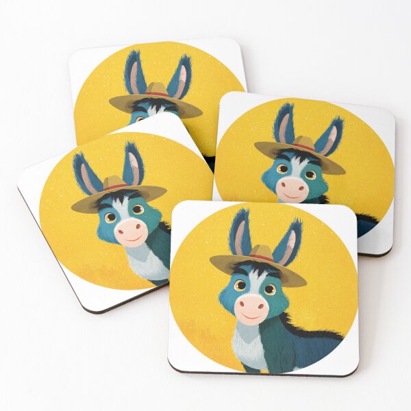 Item preview, Donkey With a Hat – Western Whimsy in Cartoon Style designed and sold by ForeverPrintsOK.