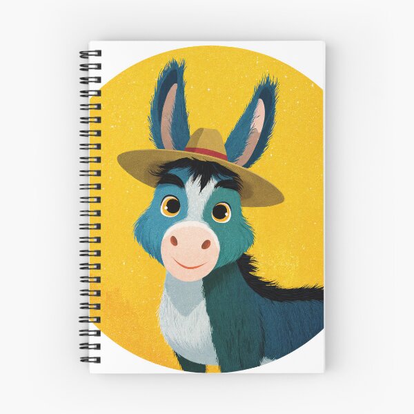 Item preview, Donkey With a Hat – Western Whimsy in Cartoon Style designed and sold by ForeverPrintsOK.