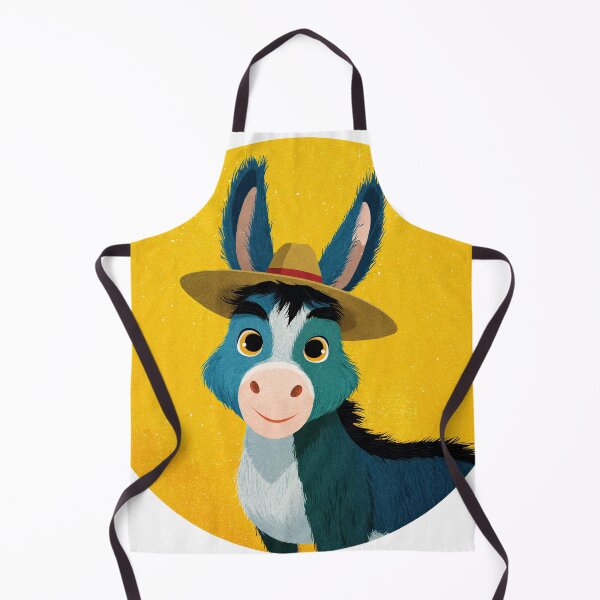 Item preview, Donkey With a Hat – Western Whimsy in Cartoon Style designed and sold by ForeverPrintsOK.