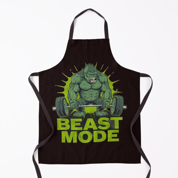 Artikelvorschau, Cartoon Gorilla Lifting Langhantel | Beast Mode Lustiges Fitnessstudio T-Shirt entworfen und verkauft von HOKAME.