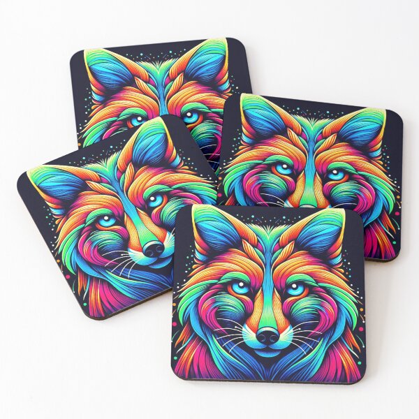 Item preview, colorful cute fox designed and sold by Dogandesighn.