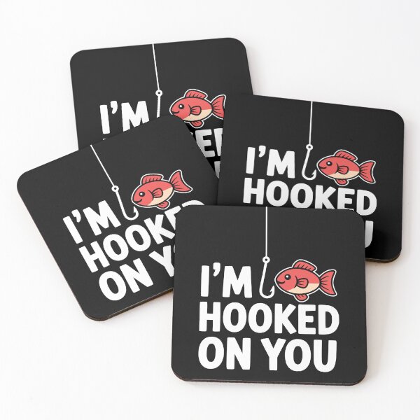 Item preview, I'm Hooked On You! Funny Fishing Pun designed and sold by PMCreative.