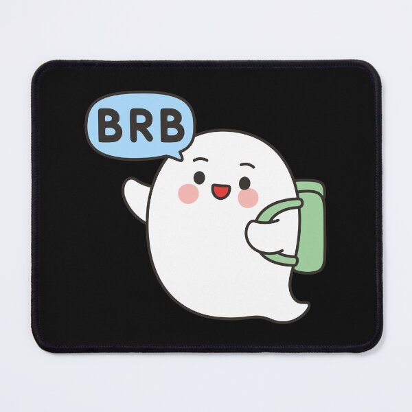 Item preview, Cute Ghost Sticker with BRB Text and Mug designed and sold by BibleProject.