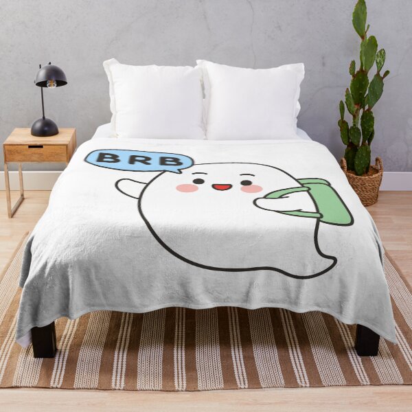 Item preview, Cute Ghost Sticker with BRB Text and Mug designed and sold by BibleProject.