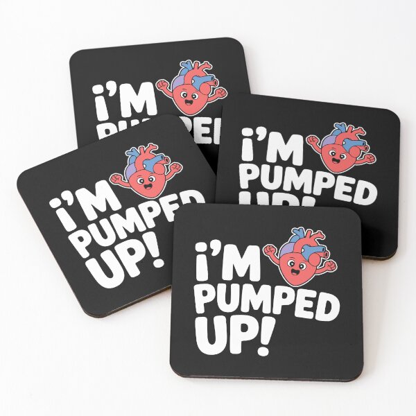 Item preview, I'm Pumped Up! Funny Heart Pun designed and sold by PMCreative.