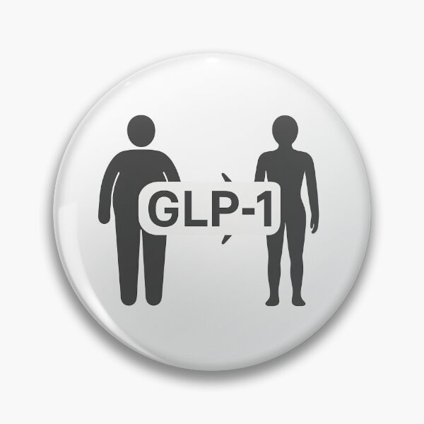 Item preview, GLP1 concept with silhouette of two bodies illustrating weight change, AI generated designed and sold by dvoevnore.