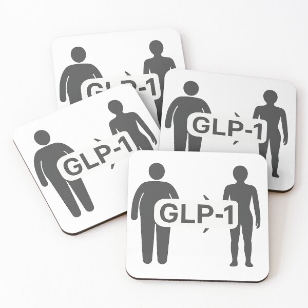 Item preview, GLP1 concept with silhouette of two bodies illustrating weight change, AI generated designed and sold by dvoevnore.