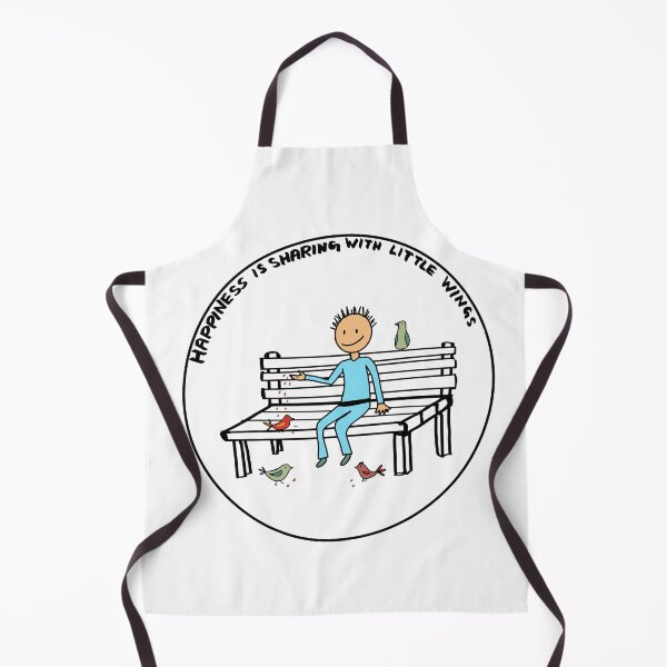 Item preview, Happiness Is Sharing With Little Wings – Cute Stick Figure Feeding Birds Quote designed and sold by Popstudio85.