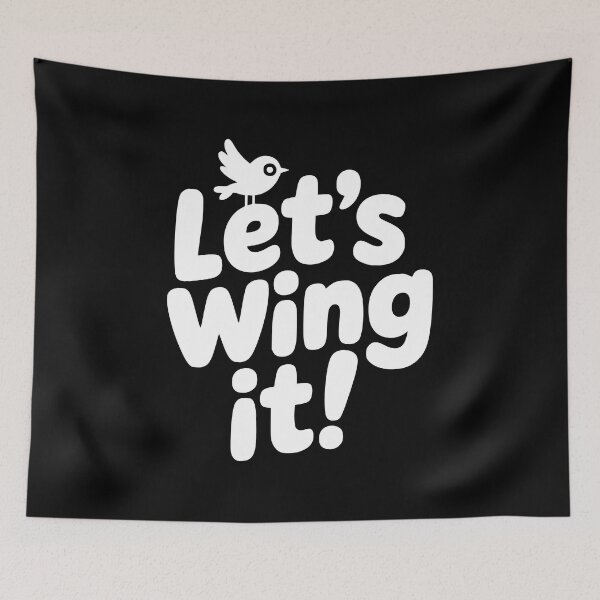 Item preview, Let's Wing It! Funny Bird Pun designed and sold by PMCreative.