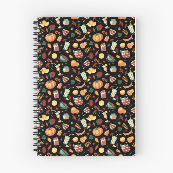 Item preview, Seamless Autumn Pattern with Pumpkins, Rose Hips, Orange Tea, Mulled Wine, and Cozy Seasonal Elements designed and sold by KosaUA.