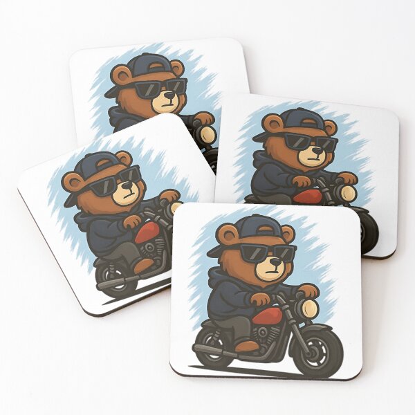 Item preview, Cool Bear on Motorbike with Sunglasses on designed and sold by Pet Lovers Market.