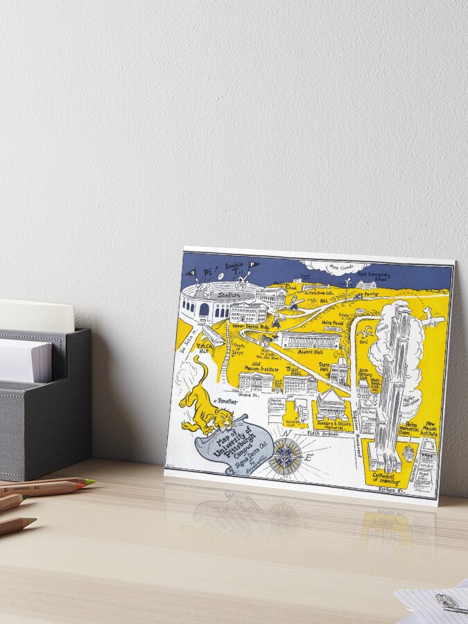 Graduation Gift Idea Pittsburgh Pennsylvania State Gicl\u00e9e Map Art Print Dorm Decor 8x10