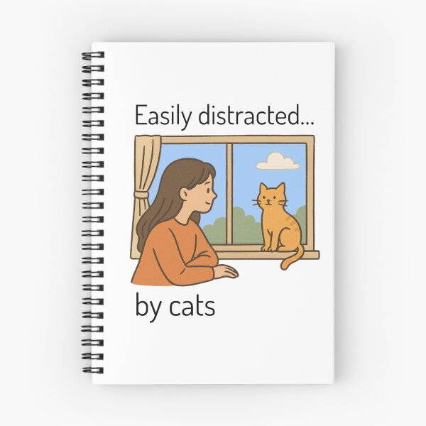 Item preview, Easily distracted by cats art designed and sold by IFdesigning .