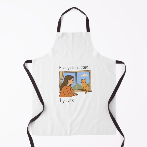 Item preview, Easily distracted by cats art designed and sold by IFdesigning .