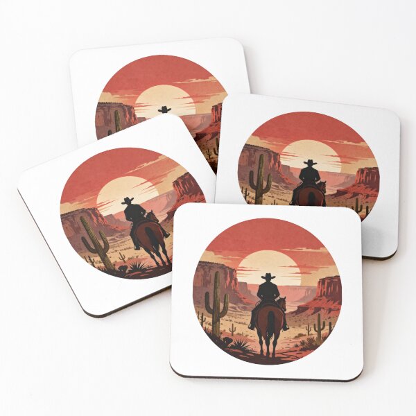 Item preview, Lone Cowboy Rider at Sunset designed and sold by fangt30.