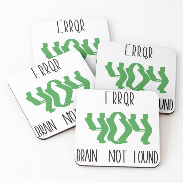 Item preview,  Error 404  Brain Not Found, Student & Gamer Gift Idea designed and sold by Anna-Kik.