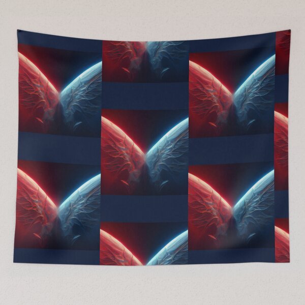 Item preview, Red VS Blue AbstractAI Generated designed and sold by jonathondesign.