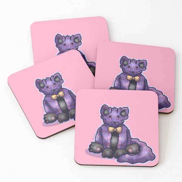 Item preview, Cute Chibi Purple Cat With Yellow Bowtie designed and sold by AHumanArtMachine.