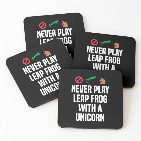 Item preview, Never Play Leap Frog With A Unicorn - Humor designed and sold by Vector-Artist.