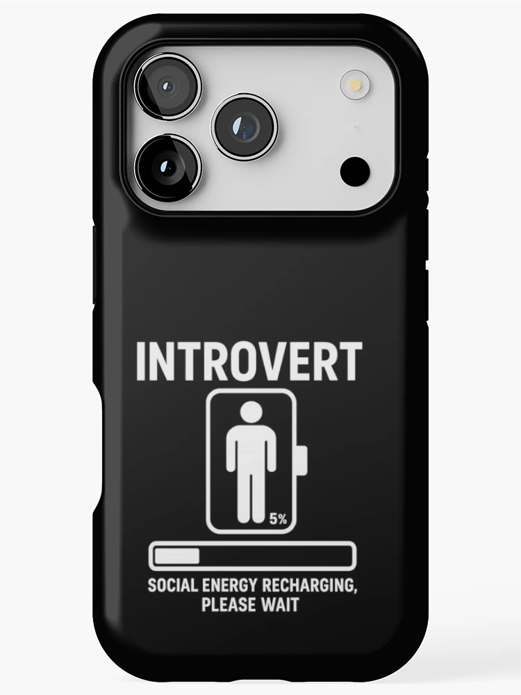 Thumbnail 1 of 4, iPhone Case, Introvert Loading… designed and sold by Paninides.