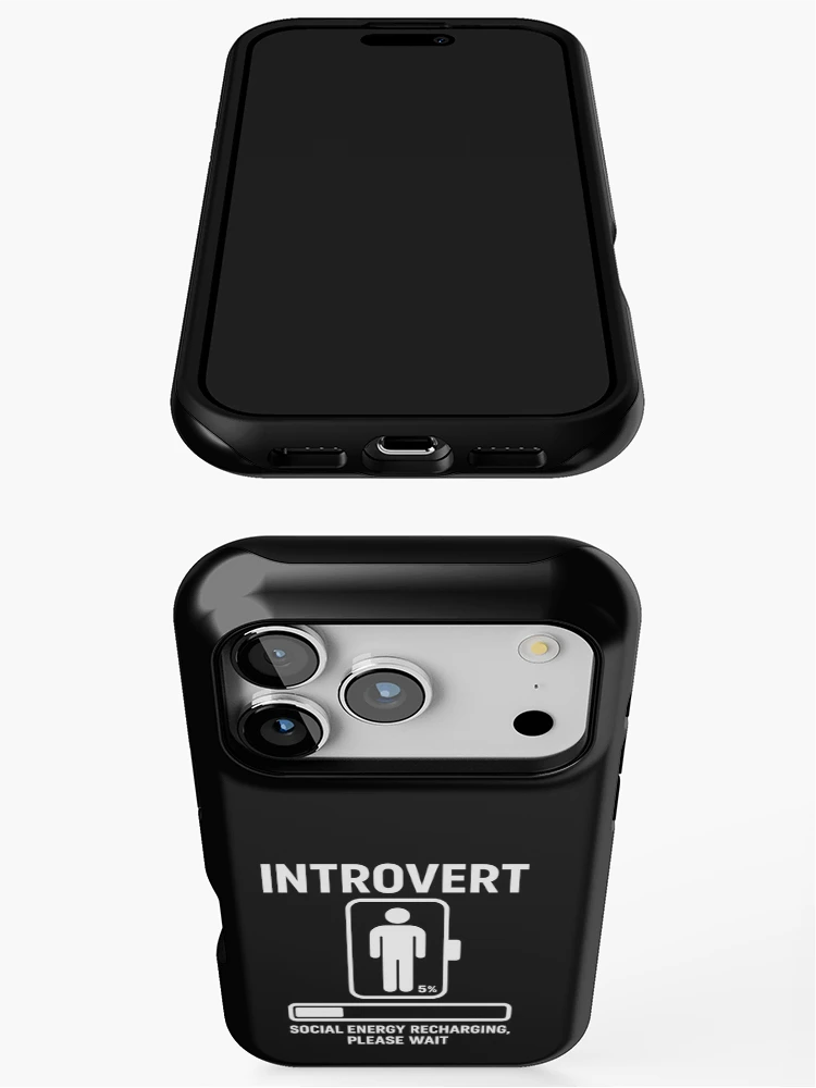 Thumbnail 3 of 4, iPhone Case, Introvert Loading… designed and sold by Paninides.