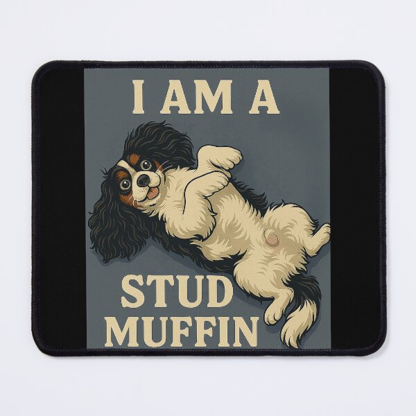 Item preview, I Am a Stud Muffin – Funny Cartoon Dog Lover Design designed and sold by The Art of Guy.