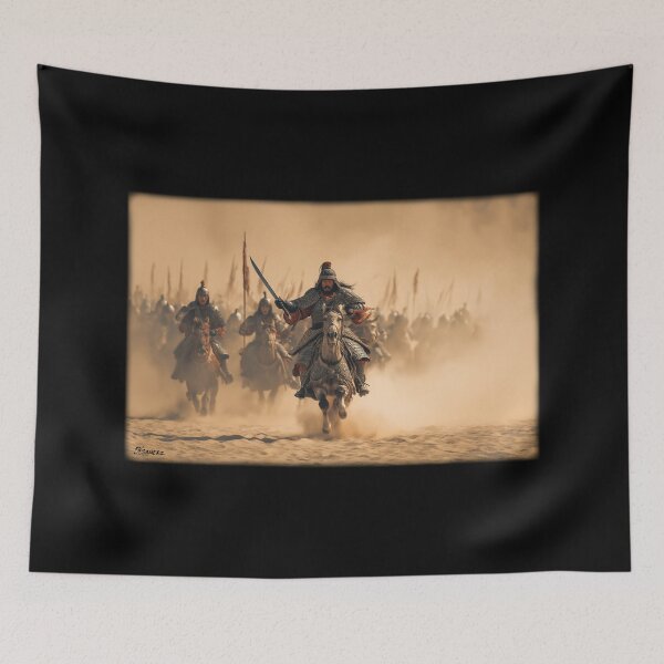 Item preview, The Mongol army rides on horseback to attack designed and sold by KsaveraArt.