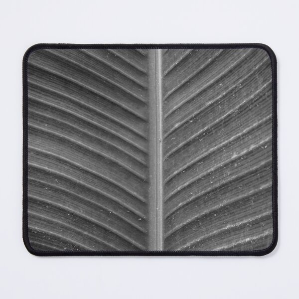 Item preview, Close-Up View of a Textured Natural Leaf in Black and White designed and sold by Nmallia.