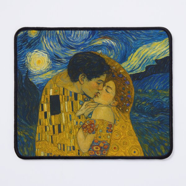 Item preview, A Klimt and Van Gogh - The Kiss During The Starry Night designed and sold by gegele.