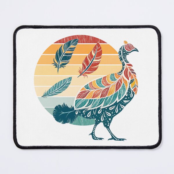 Item preview, Minimalist Quirky Turkey Silhouette – Retro 70s Feather Design  designed and sold by VividOrganica.