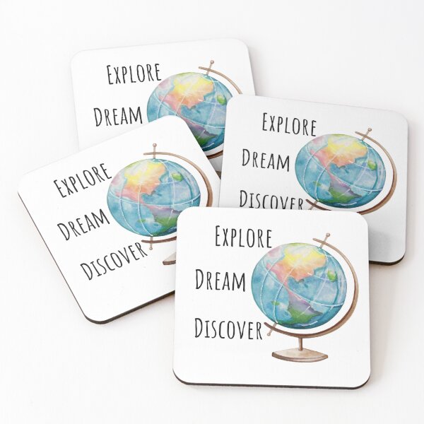 Item preview, Explore, dream, discover globe art. designed and sold by IFdesigning .