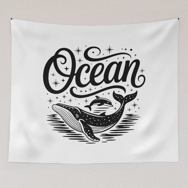 Item preview, Ocean Whale & Dolphin  designed and sold by Traveldrawings.