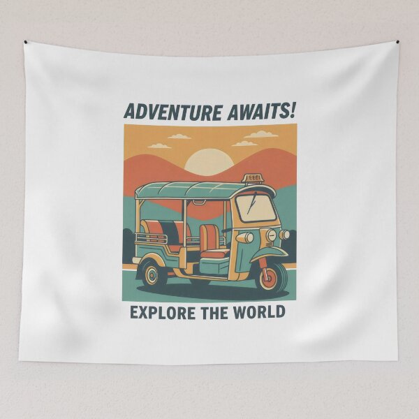 Item preview, Tuk Tuk on the go. designed and sold by MyHappyArtShop.