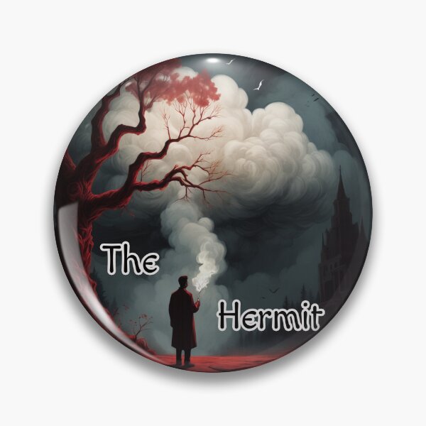 Item preview, Gothic Landscape Tarot Major Acana The Hermit Card designed and sold by Pixel Waite.