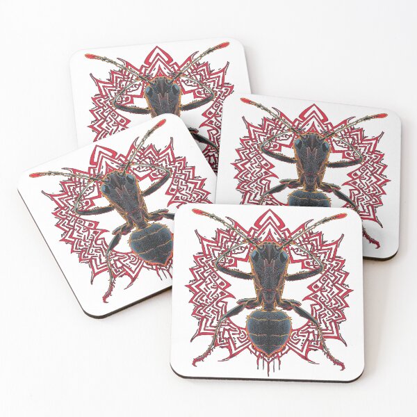Item preview, Warrior Ant – Surreal Macro Illustration Tee | Neon Tribal Bug Art for Entomology Lovers & Bold Aesthetic Rebels designed and sold by Mythic Tide.