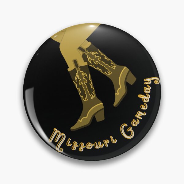 Item preview, Missouri Gameday Football Boots Pin Buttons designed and sold by Kickoff Buttons.